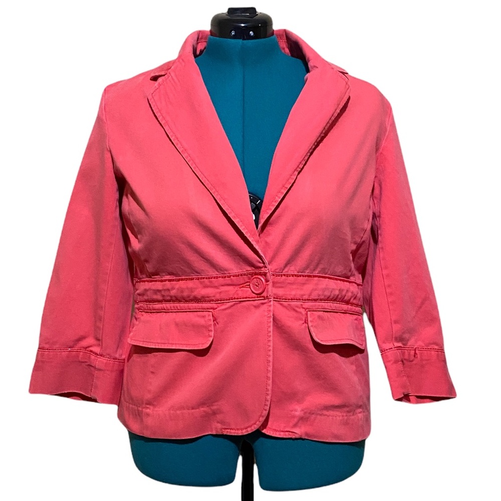 Old Navy Long Sleeves Pink Blazer with Shiny Rhinestone Accents